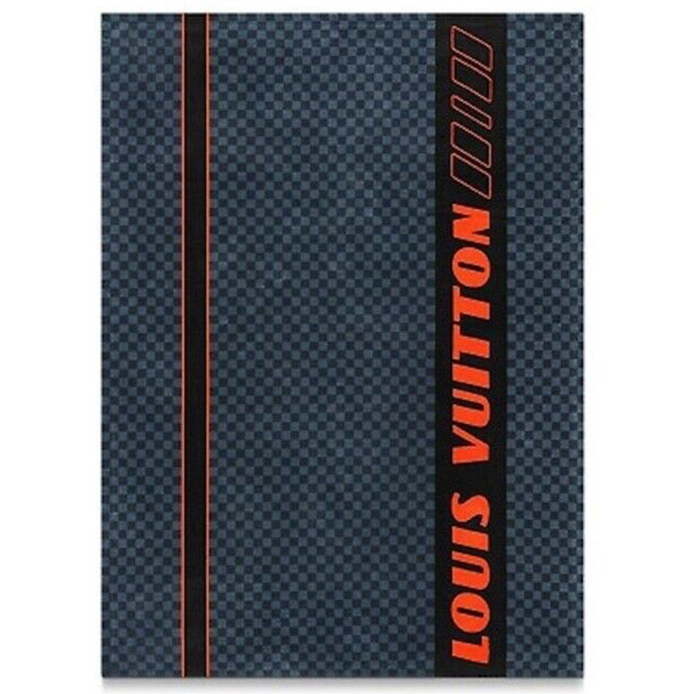 Louis Vuitton Drap Bain Damier Cobalt Race Blue Classic Logo Bath Beach Towel
